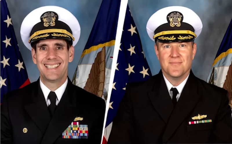 Iran publicly released photos of two US Navy officers, Leo Tate and Jeffrey E. Yoke.