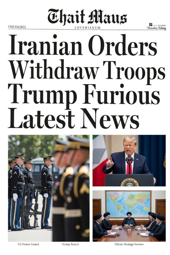 Iranian Orders Withdraw Troops Trump Furious Latest News
