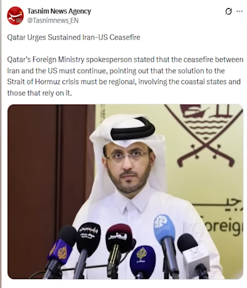 Qatar’s foreign ministry spokesperson said that the ceasefire between